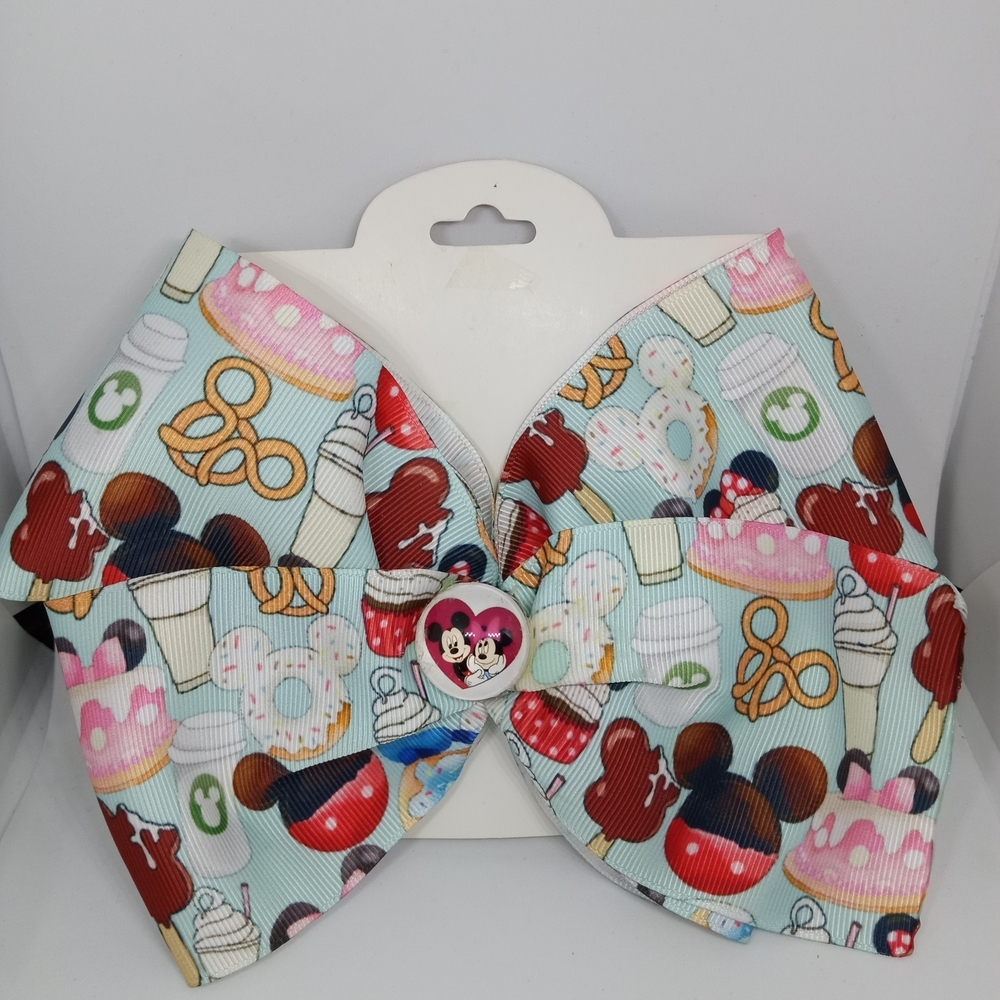 Hand Crafted Mickey Mouse Kids Hair Bow - Multicolor